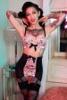 Tattoo Print Black Girdle Hot on Sale