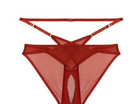 Eddie Rust Crossover Wrap Crotchless Brazilian Brief Discount