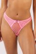 Ziggy Pink Lace and Spotted Mesh Thong Online now