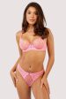 Ziggy Pink Lace and Spotted Mesh Bra Cheap