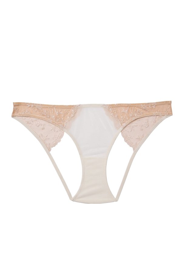 Cassia Ivory Floral Embroidery Cut Out Brief Fashion