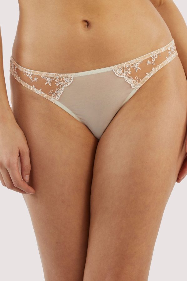 Cassia Ivory Floral Embroidery Cut Out Brief Fashion