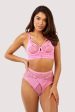 Eddie Pink Crossover Wrap High Waist Brief Fashion