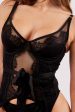 Fabrice Black Lace And Mesh Basque For Sale