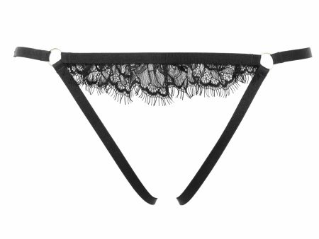 Venus Black Lace Open Brief Supply