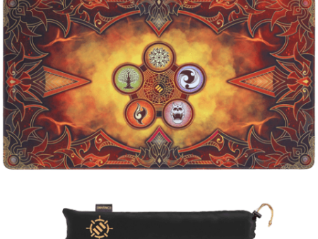 Enhance - TCG - TCG Playmat with Stitched Edges - Flames For Sale