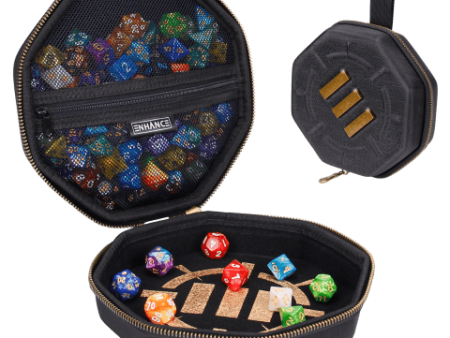 Enhance - Tabletop - Dice Tray & Case - Black Online now