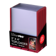 Ultra Pro - 3 x 4 Inch Red Border Toploader 25 Pack - 35pt Online now