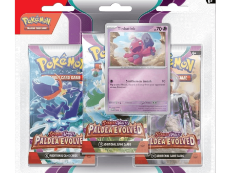 Pokemon TCG - Scarlet & Violet - Paldea Evolved - 3-Pack Blister - Tinkatink Online Hot Sale