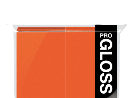 Ultra Pro - Eclipse Gloss Standard Sleeves 100pk - Pumpkin Orange For Sale