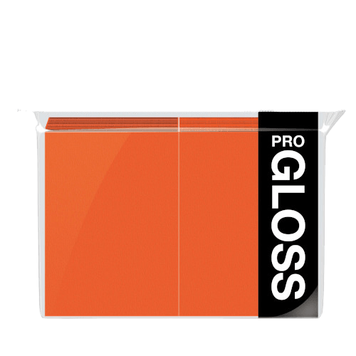 Ultra Pro - Eclipse Gloss Standard Sleeves 100pk - Pumpkin Orange For Sale