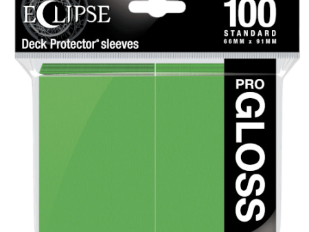 Ultra Pro - Eclipse Gloss Standard Sleeves 100pk - Lime Green Sale