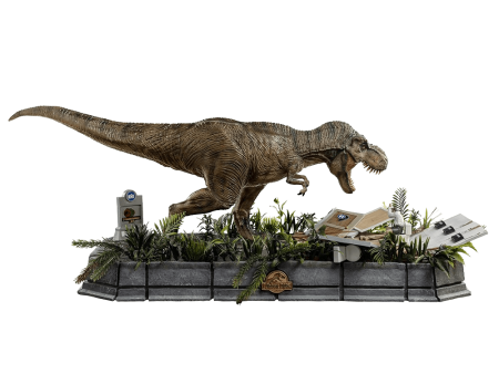 Iron Studios -  Jurassic World - T-Rex attacks Donald Gennaro Demi Art Scale Statue 1 20 Online now