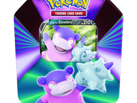 Pokemon TCG: V Forces Tin - Galarian Slowbro V Online Hot Sale