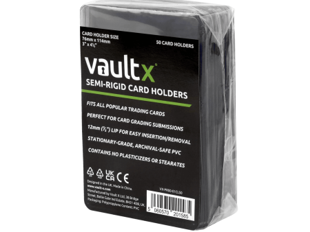 Vault X - Slim Semi-Rigid Card Holders (50 Pack) For Cheap