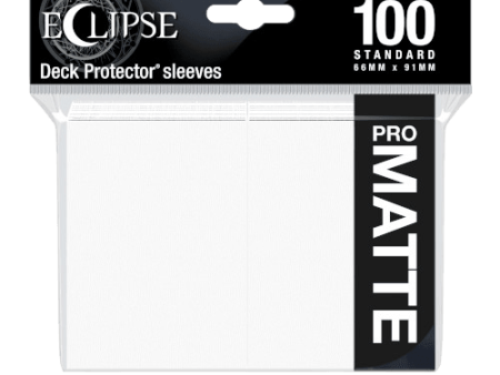 Ultra Pro - Eclipse Standard Matte Sleeves 100pk - Arctic White Online Hot Sale