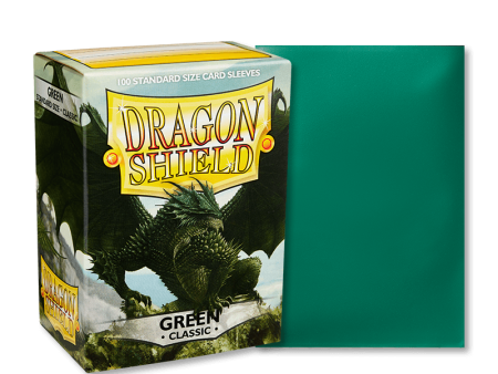 Dragon Shield - Classic Sleeves - Standard Size - 100pk - Green on Sale