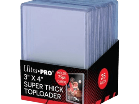 Ultra Pro - 3 x 4 Inch Toploaders Super Thick Clear 25 Pack - 75pt Online Hot Sale