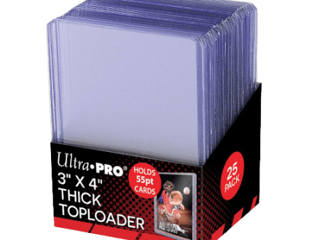 Ultra Pro - 3 x 4 Inch Toploaders Thick Clear Regular 25 Pack - 55pt on Sale