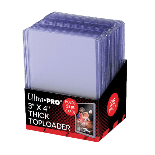 Ultra Pro - 3 x 4 Inch Toploaders Thick Clear Regular 25 Pack - 55pt on Sale