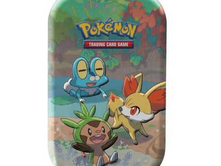 Pokemon TCG: Celebrations Mini Tin - Chespin, Fennekin & Froakie on Sale