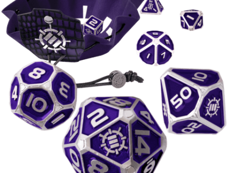 Enhance - Tabletop - 7pc Metal RPG Dice - Collector s Edition Purple Online Sale