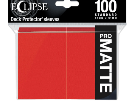 Ultra Pro - Eclipse Standard Matte Sleeves 100pk - Apple Red For Sale