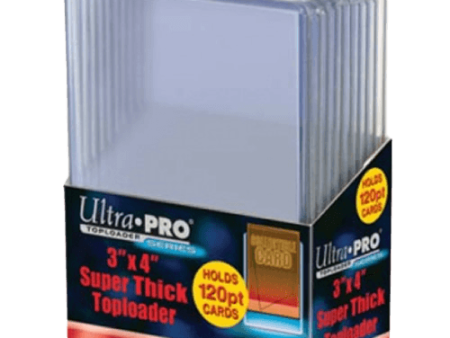 Ultra Pro - 3 x 4 Inch Toploaders Super Thick Clear 10 Pack - 120pt Sale