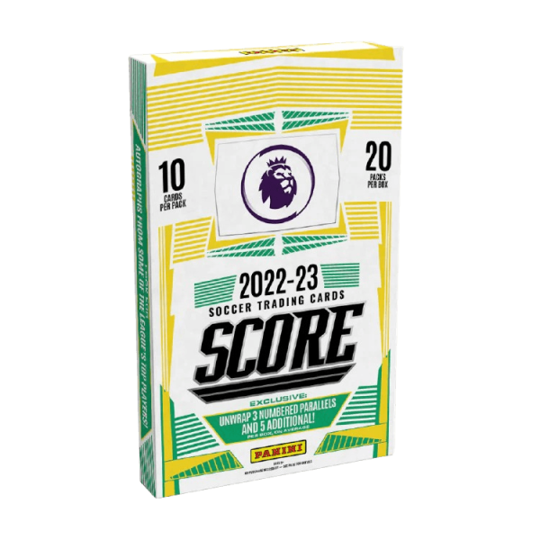 Panini - 2022 23 Score Premier League Football (Soccer) - Retail Box Display Case (10x Boxes) Fashion