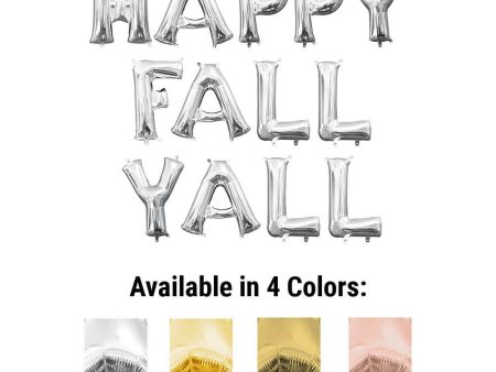 16 inch HAPPY FALL YALL - ANAGRAM LETTERS KIT (AIR-FILL ONLY) For Discount