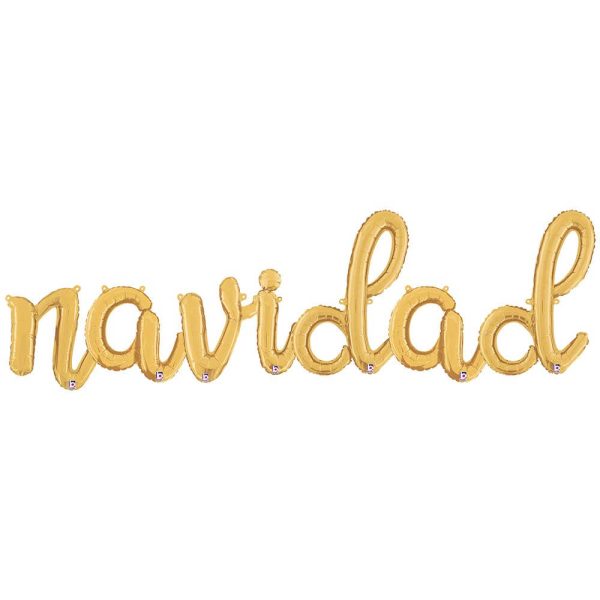 NAVIDAD - BETALLIC SCRIPT LETTERS KIT (AIR-FILL ONLY) Discount