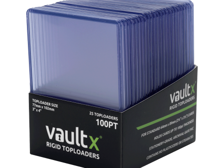 Vault X - Rigid Toploaders 100pt (25 Pack) For Sale