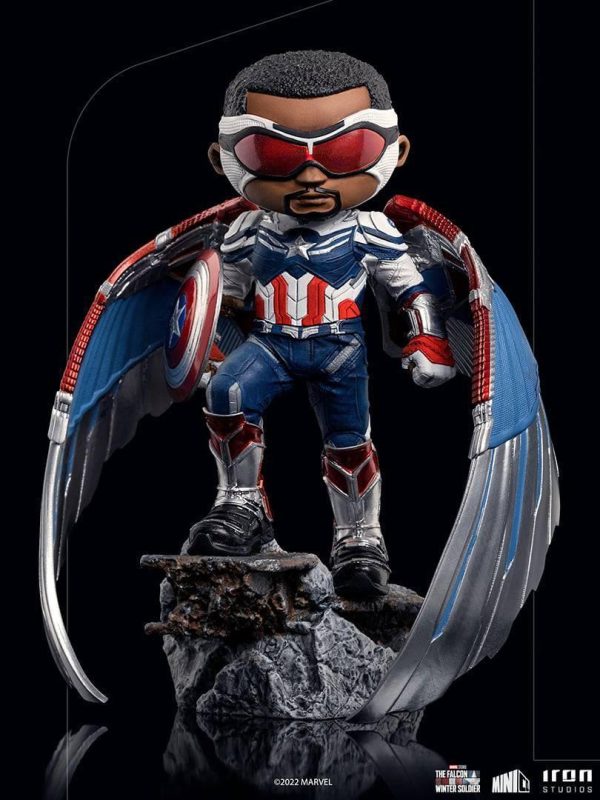 Iron Studios - The Falcon and the Winter Soldier - Captain America (Sam Wilson) MiniCo Figure For Cheap