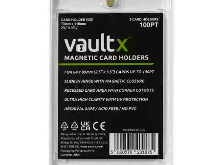 Vault X - Magnetic Card Holders 100pt (5 Pack) Hot on Sale