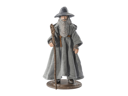 The Noble Collection - Lord of the Rings - Gandalf the Grey Bendyfig Action Figure For Sale