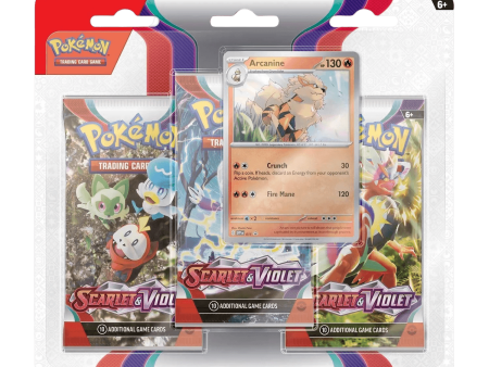 Pokemon TCG - Scarlet & Violet Base Set - 3-Pack Blister - Arcanine Supply