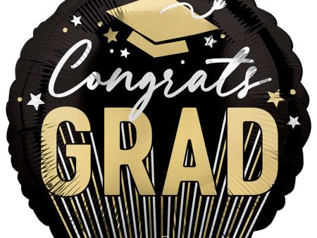 18 inch CONGRATS GRAD STRIPES & STARS Hot on Sale